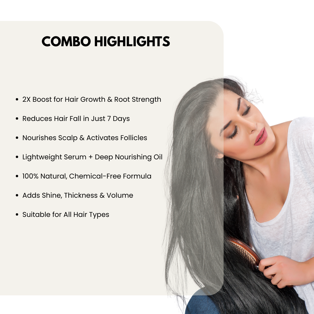 Hair Growth Power Duo - Advanced Serum (50ml) + Champi Oil (100ml)