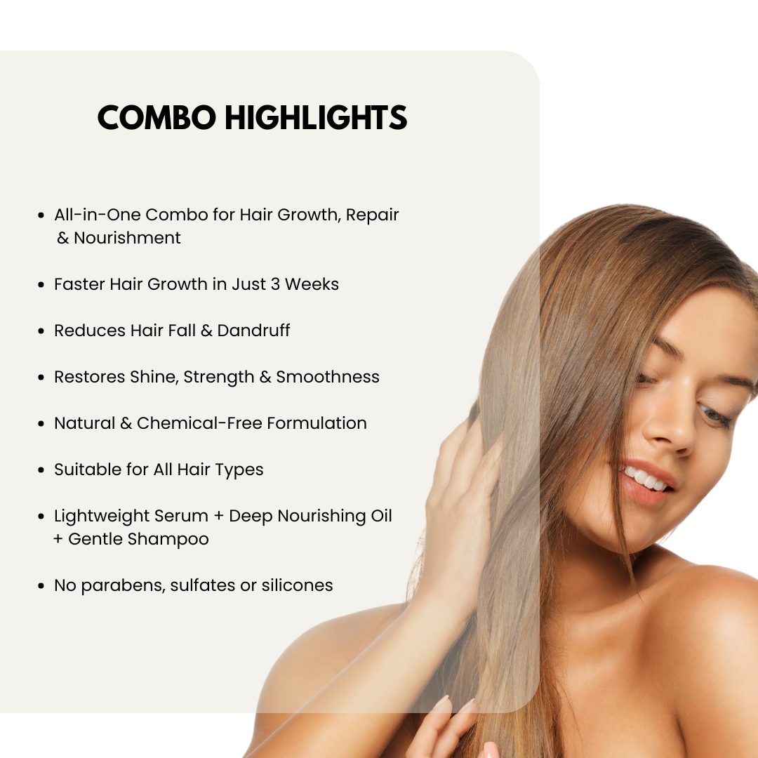 Hair Damage Repair Trio - 2 Shampoo (100ml each) + 1 Champi Hair Oil (100ml)