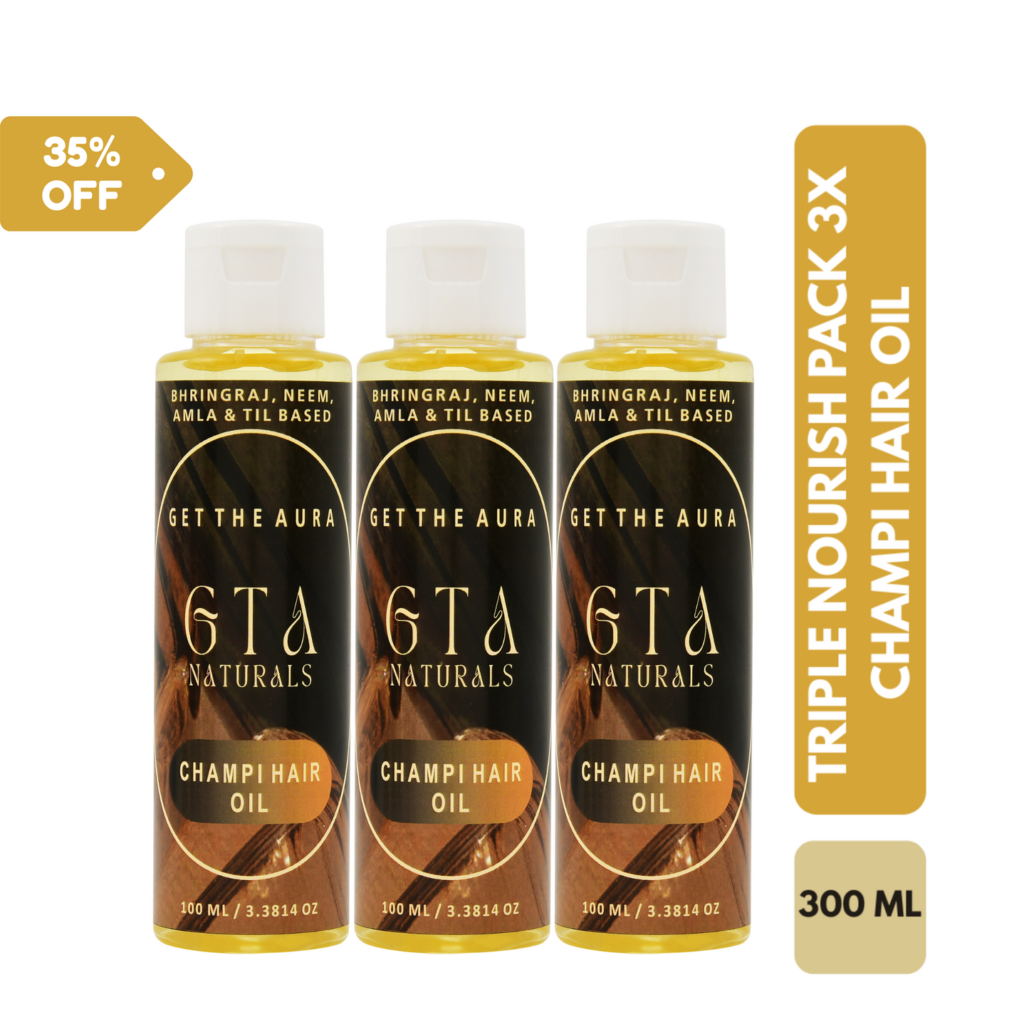 Triple Hair Nourish Pack – 3x Champi Hair Oil (100ml each)