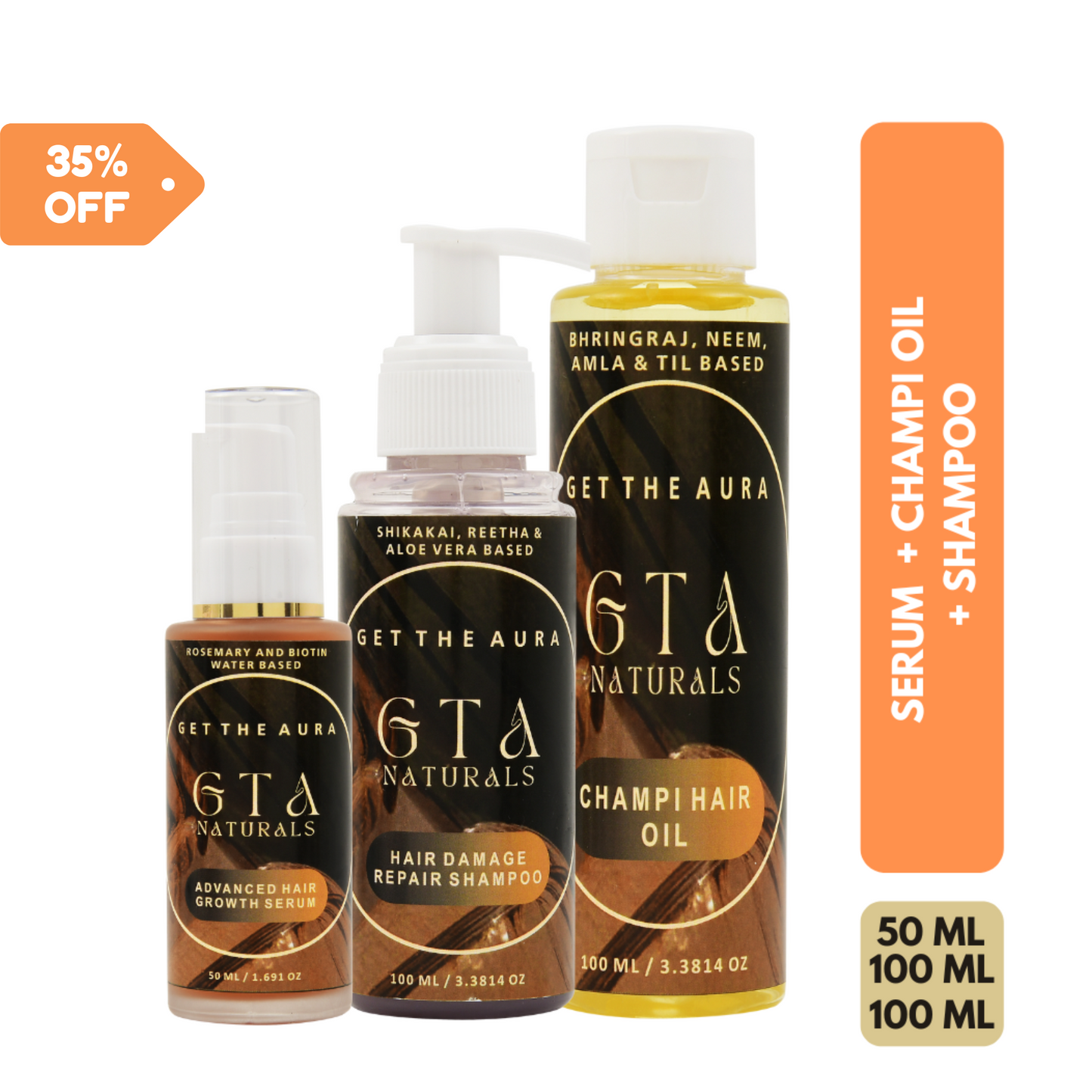 Haircare MAHACOMBO - Advanced Serum (50ml) + Champi Oil (100ml) + Repair Shampoo 100ml