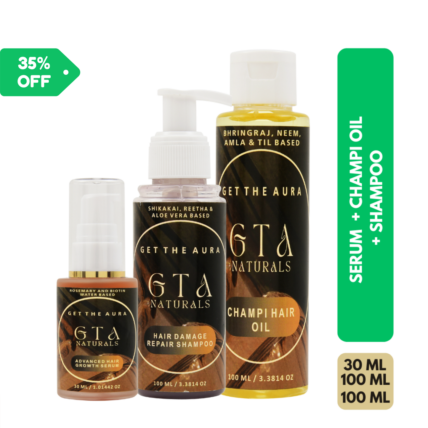 Haircare MAHACOMBO - Advanced Serum (30ml) + Champi Oil (100ml) + Repair Shampoo 100ml