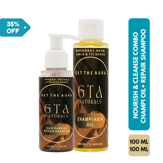 Hair Nourish & Cleanse Combo – Champi Oil (100ml) + Repair Shampoo (100ml)